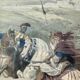 Old orientalist painting, Sebastia, after David Roberts 20th century