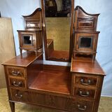 Edwardian Vintage Inlaid Console Hall Table / Dressing Table – 1900–1910