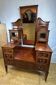 Console d'entrée/coiffeuse vintage édouardienne incrustée – 1900-1910
