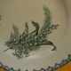 Set of 4 flat plates in saint amand earthenware. lily of the valley decor.