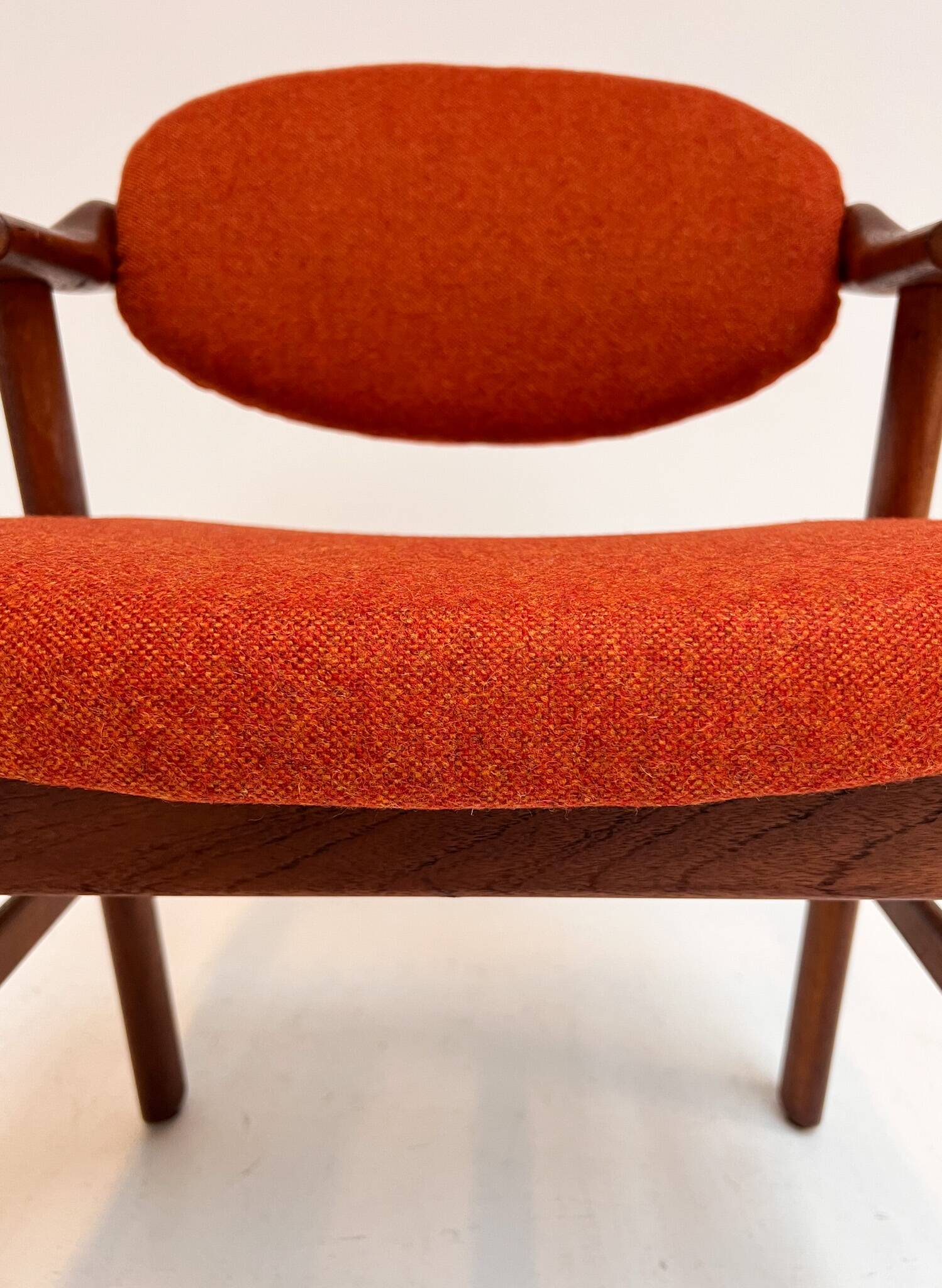 Set reupholstered Danish design chairs by Schou Andersen, 1960s