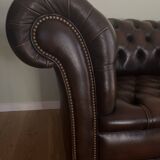 Chesterfield 3-seater sofa - Marway - genuine leather