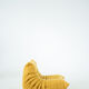 Ensemble de chaise et pouf Togo en tweed jaune