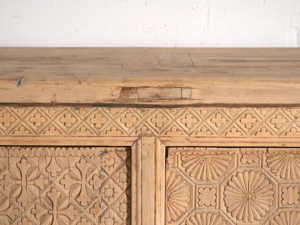 Old carved pine wood buffet – Gansu, around 1900