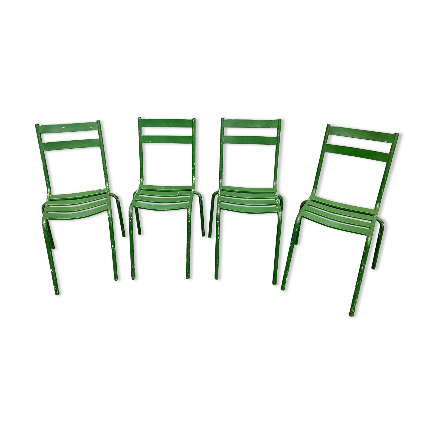 4 chaises bistrot vintage années 60 en métal