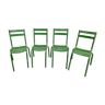 4 vintage bistro chairs 60s metal