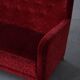 Modern Danish canapé, 3-seater in red velvet, Fritz Hansen style, 1940s.