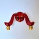 Red Art Deco ceramic wall light
