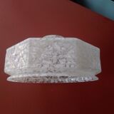 Lampshade in speckled white glass