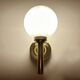 3 Vintage Scandinavian Glass and Brass Wall Lights