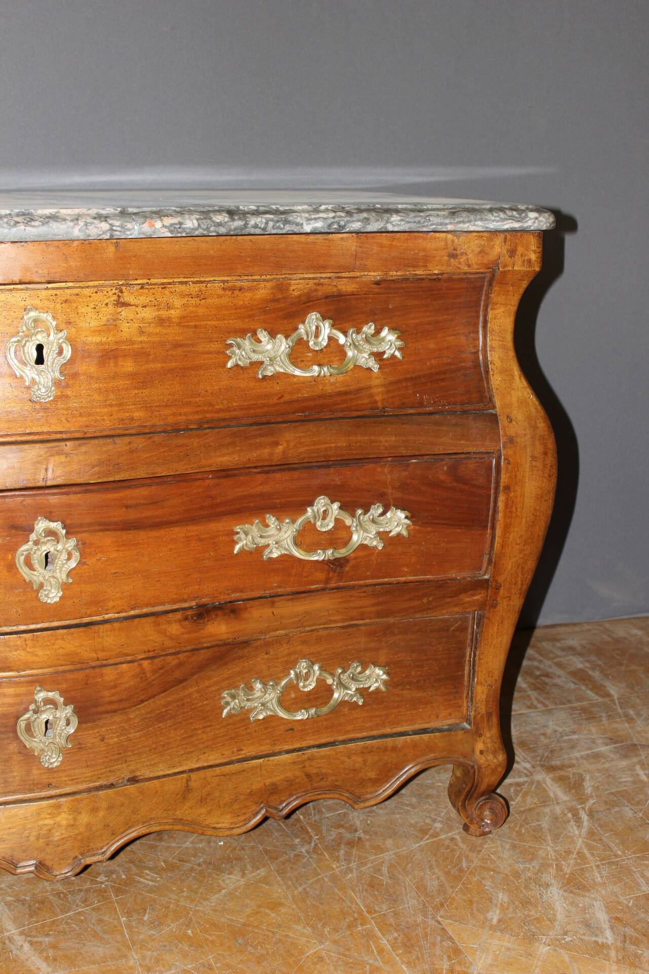 Eighteenth-century walnut tomb commode.
