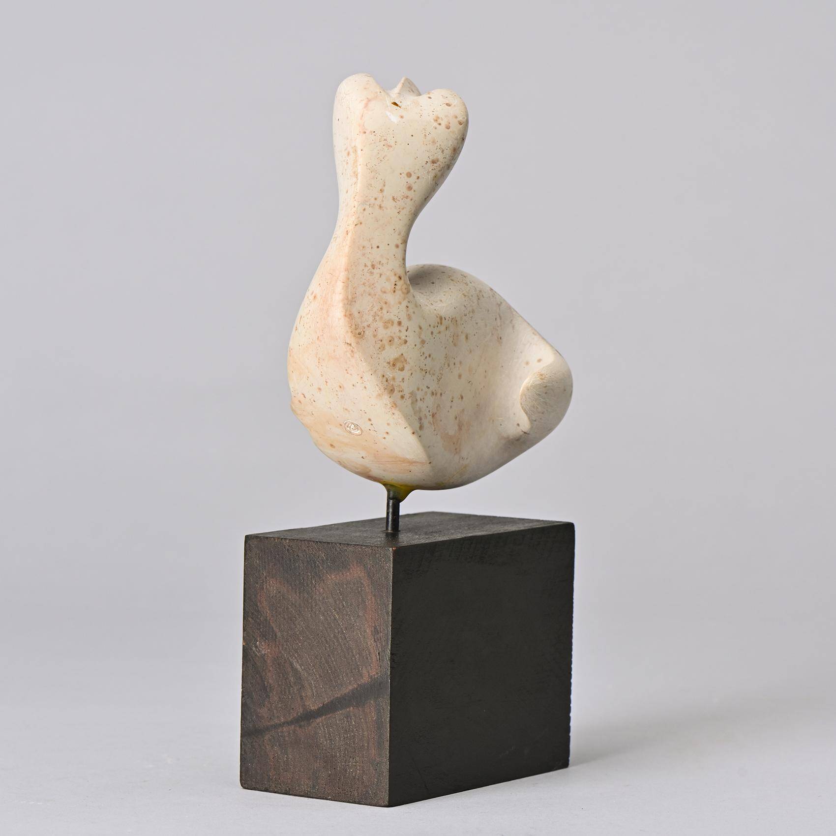 White stone sculpture by v.bee, switzerland