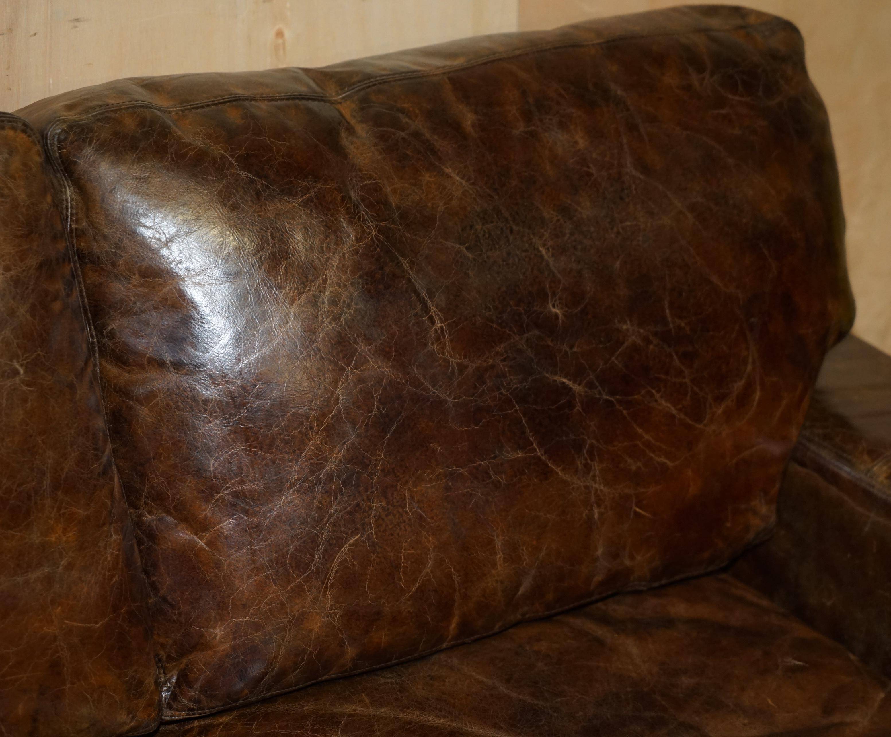 Heritage Biker Halo Soho Vintage leather sofa