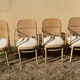 4 curved wooden dining chairs