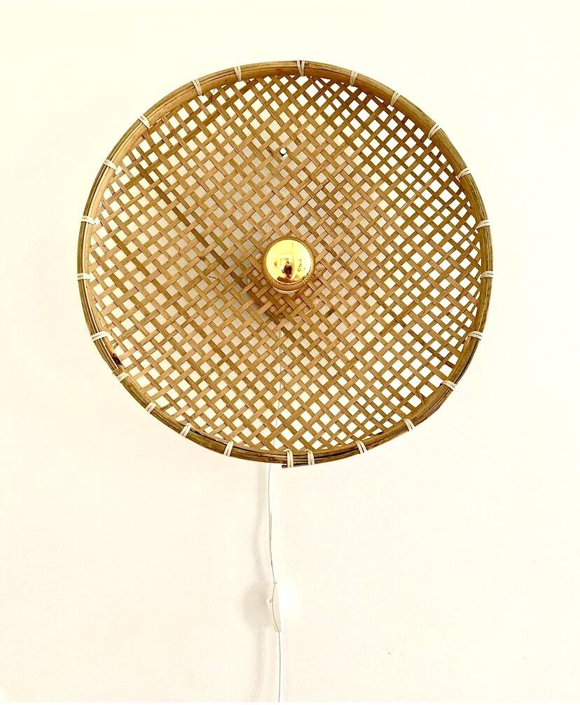 Bamboo wall light