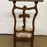 Chaise Prie-Dieu ancien en bois sculpté