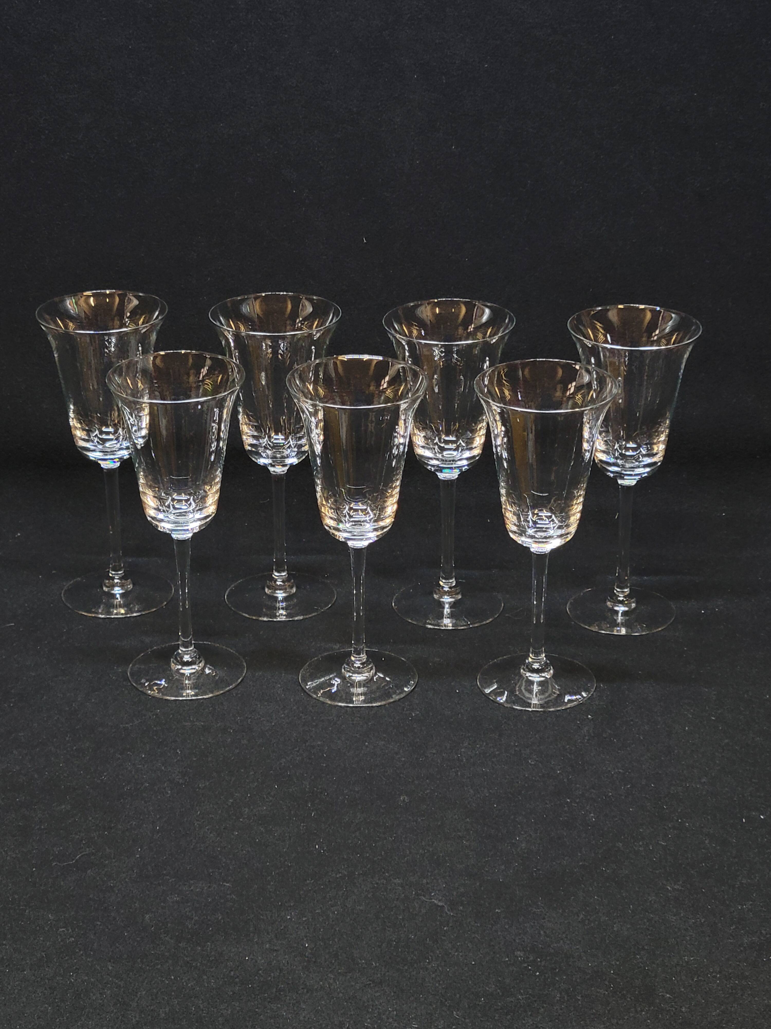 7 Baccarat Crystal Port or White Wine Glasses? / Saint Louis?