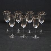 7 verres à porto ou vin blanc en cristal Baccarat ou Saint louis