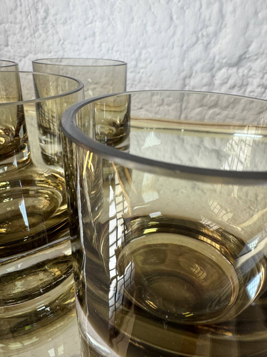 70s Smoked Whiskey Glasses