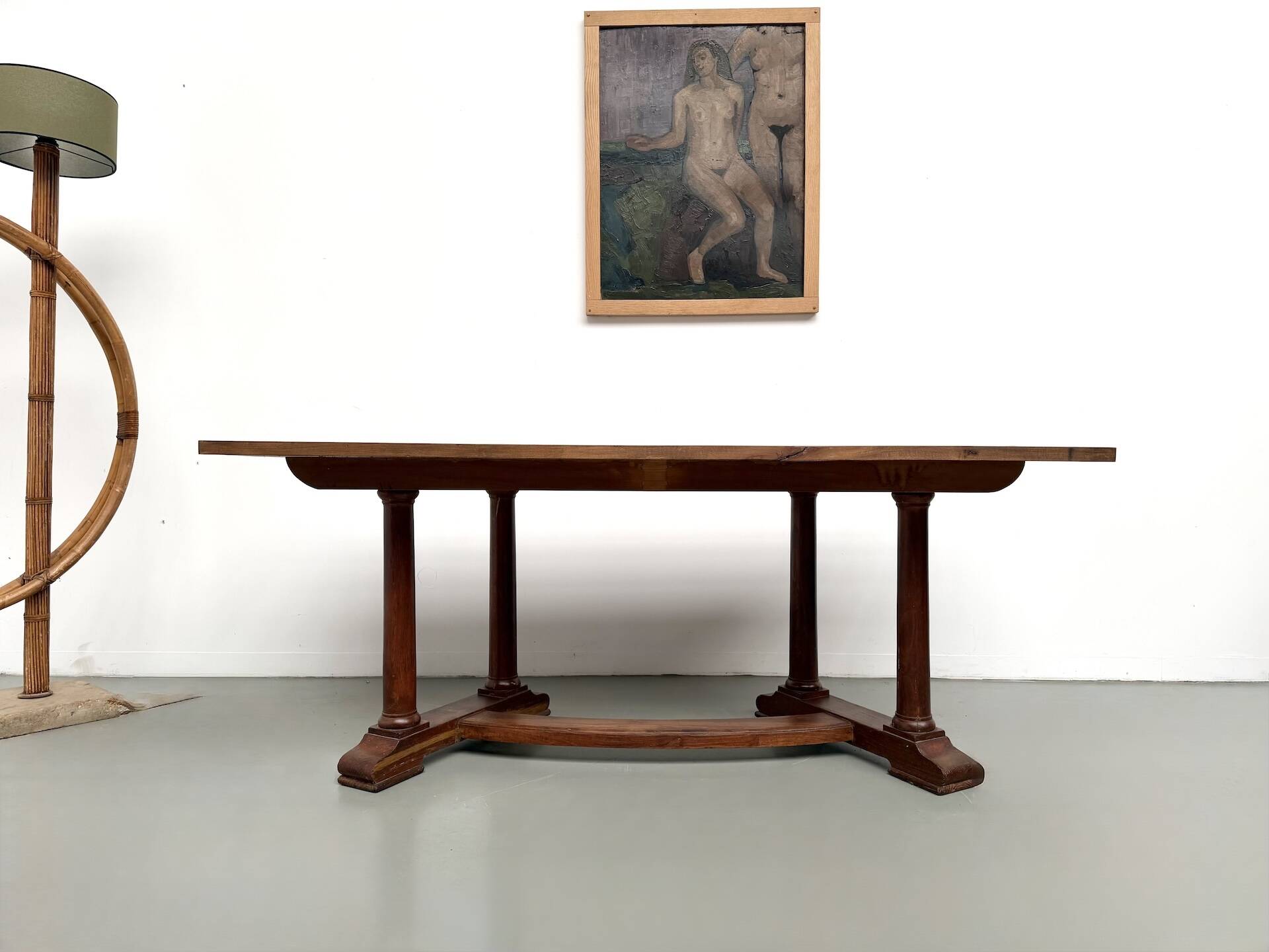 Art Deco dining table or desk in oak and beech – 1930s