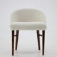 Beech Chair in Sheepskin Fabric, Denmark 1960