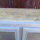 50s kitchen cabinet transformed with a patina makeover