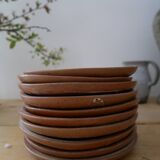 Lot 10 dessert plates in sandstone