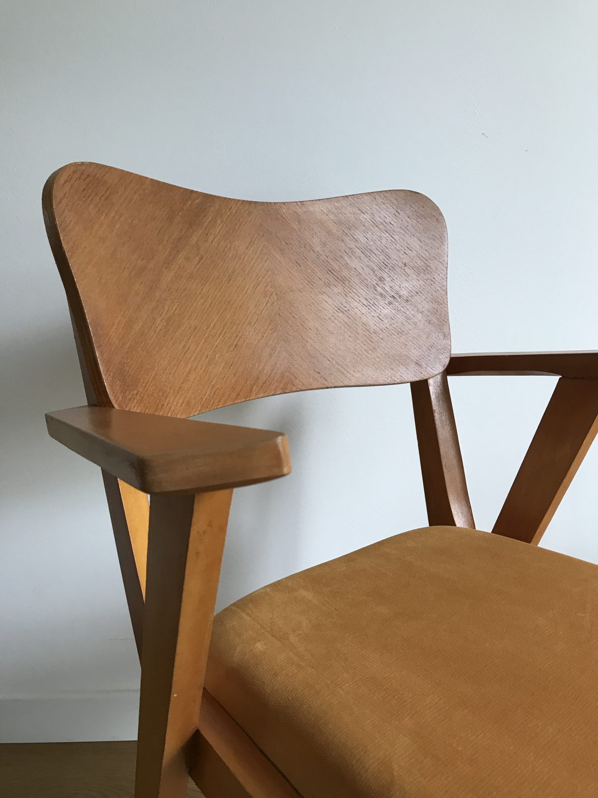 Bridge velvet curry armchair and compass feet