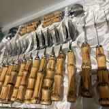 24-piece bamboo cutlery set