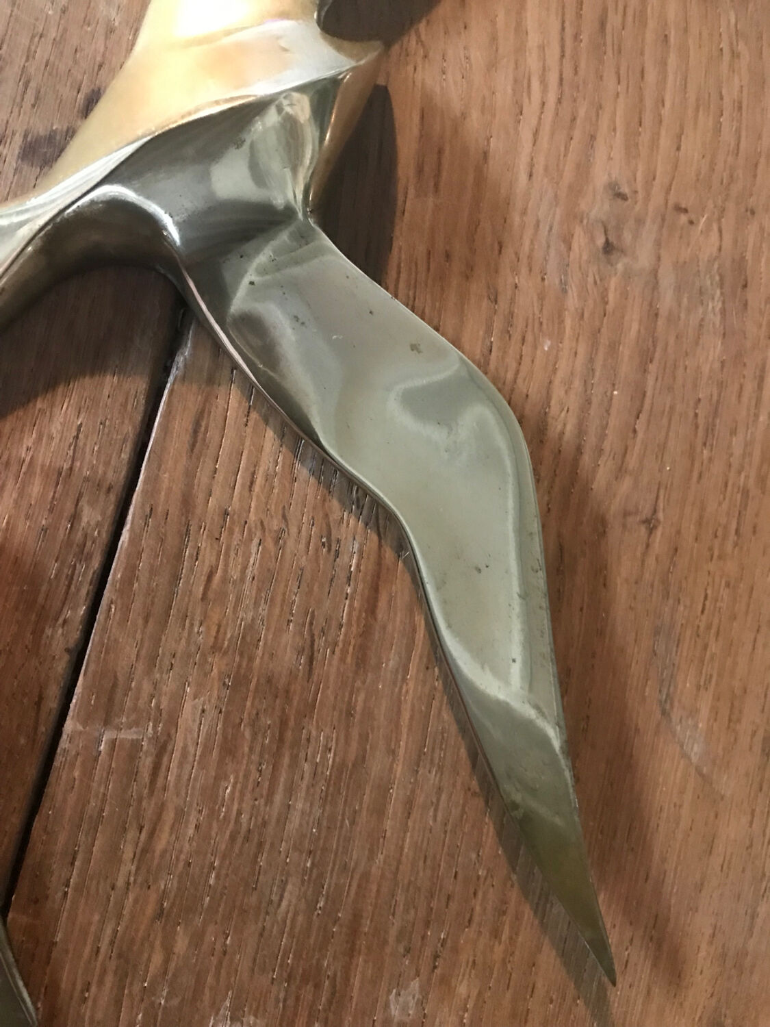 Pair of brass swallows