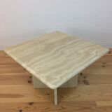 Square travertine coffee table