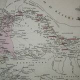 Old map of French Africa, Senegal 1861