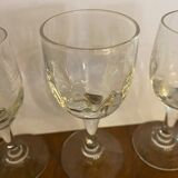 4 bistro glasses mismatched at the beginning of the XX century