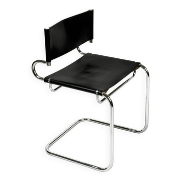 "Terrj" leather chair by Luigi Saccardo for Arrmet – Italy, 1970s