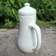 White ceramic coffee pot from Sarreguemines.
