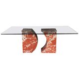 Marble and glass table