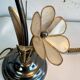 Set of 2 vintage lotus table lamps / capiz shell lamps