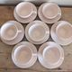 Set of 7 powder pink coffee cups Céranord Saint Amand