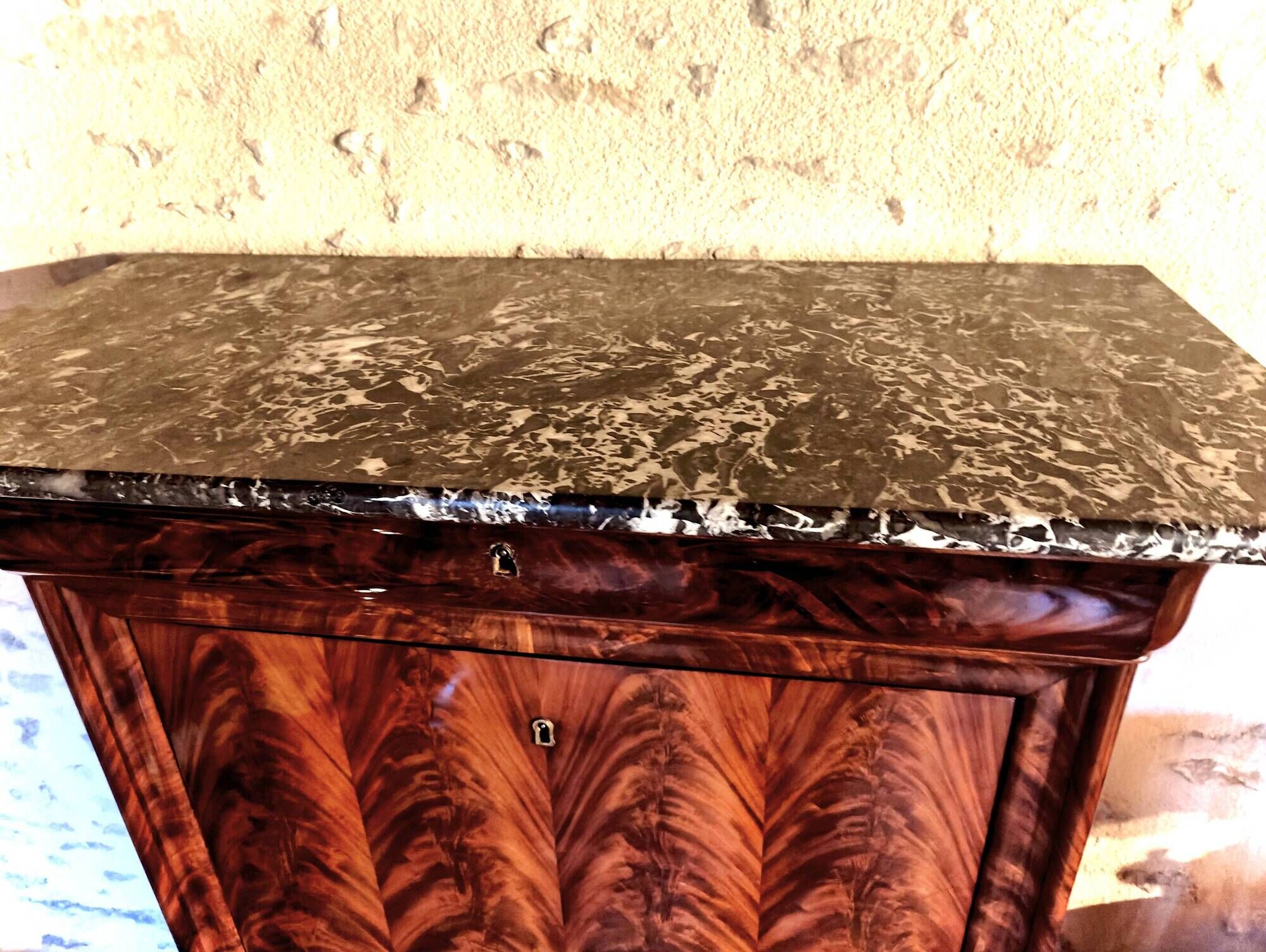 Folding secretary louis-philippe in mahogany