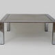 Chromed metal coffee table and vintage metal top. Year 70