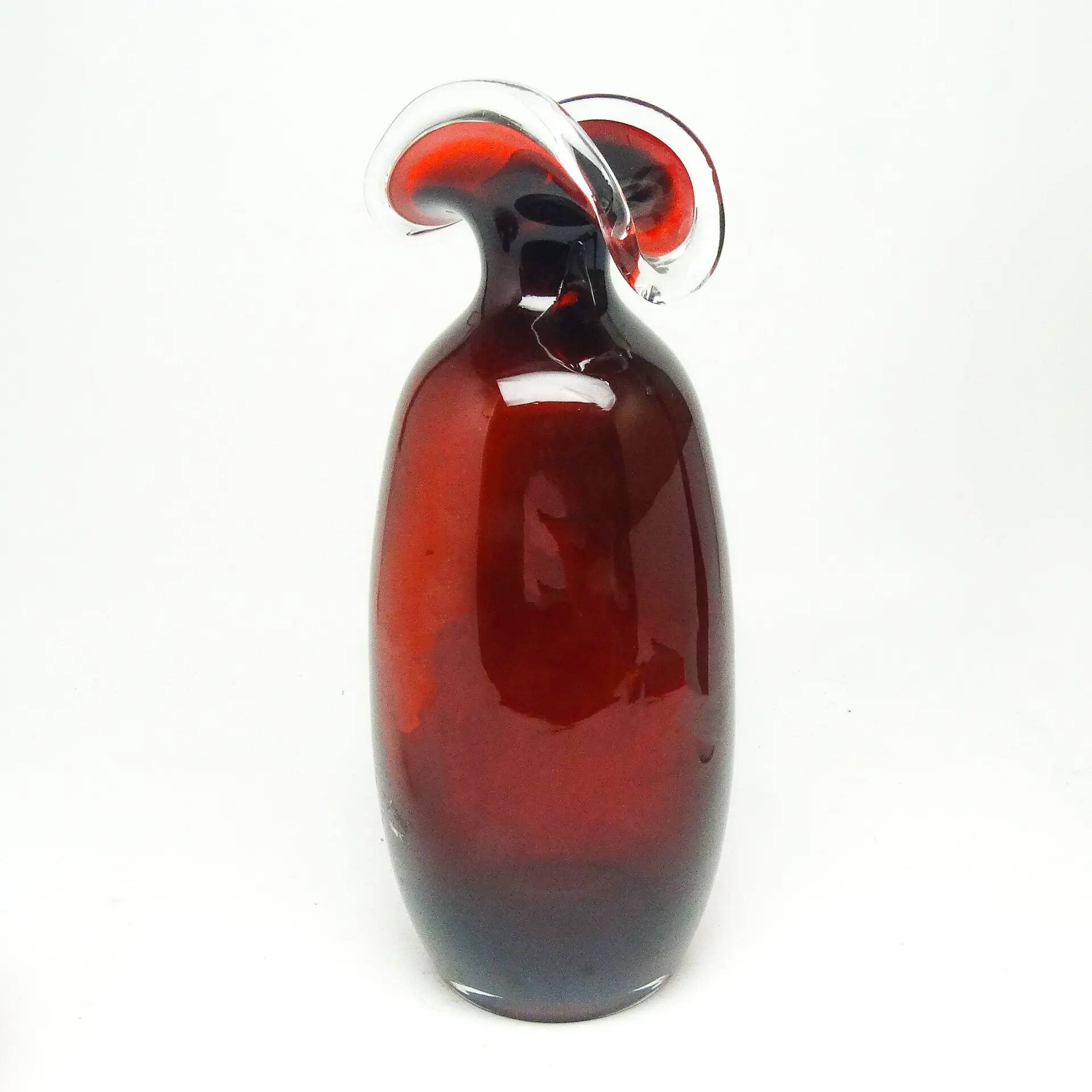 Mid-century modern vase, glass, Poland, 1970s