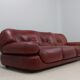 Vintage leather 3 seater sofa Mobil Girgi, 1970s