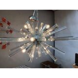Murano Glass Oval Murano Glass Triedro Sputnik Chandelier