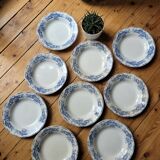 9 Ceylan soup plates from Creil and Montereau Labrador
