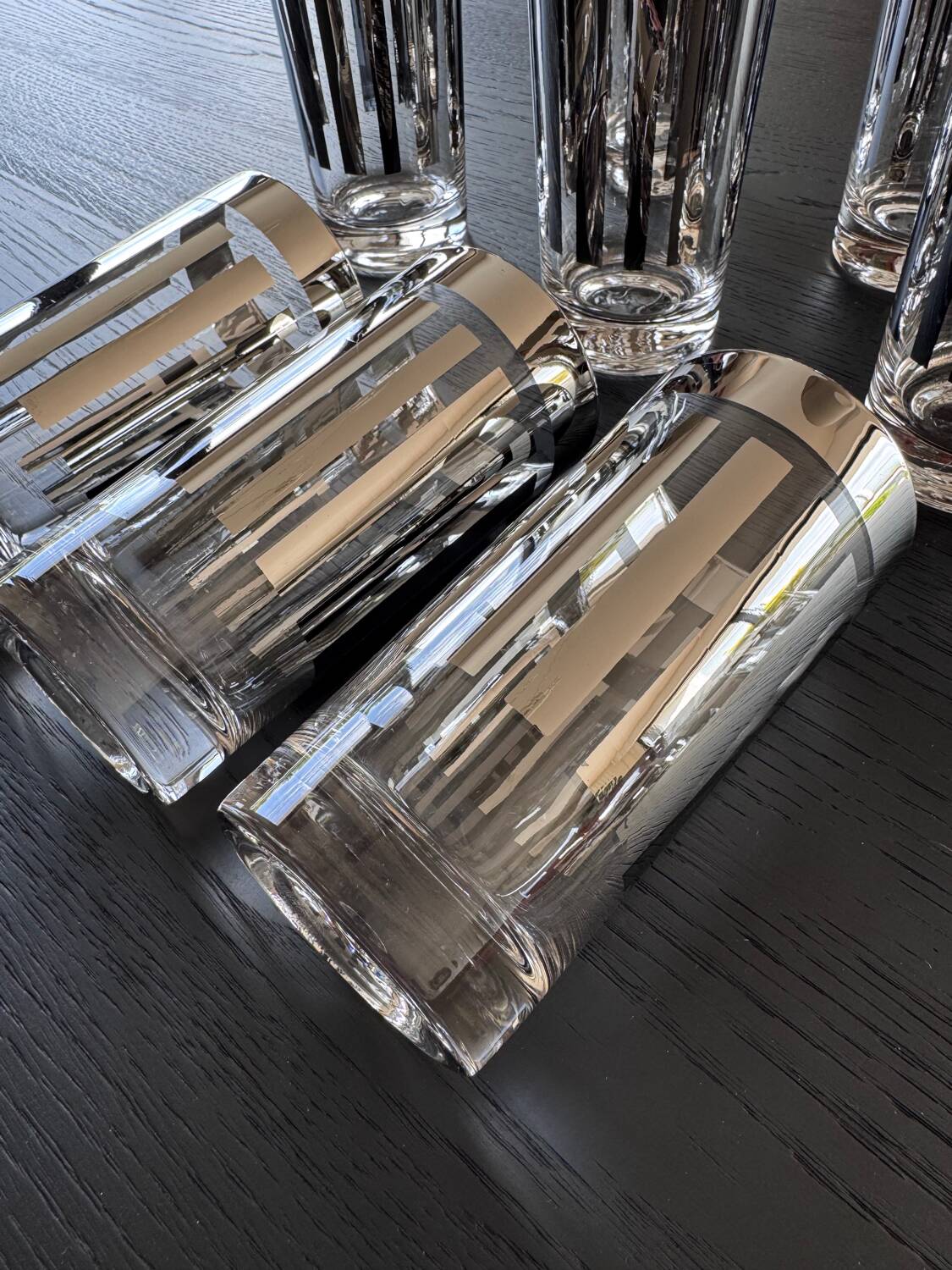 Set of 8 Dorothy Thorpe glasses, circa 1950