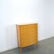 Mid-Century hoge gebogen ladekast met 6 lades