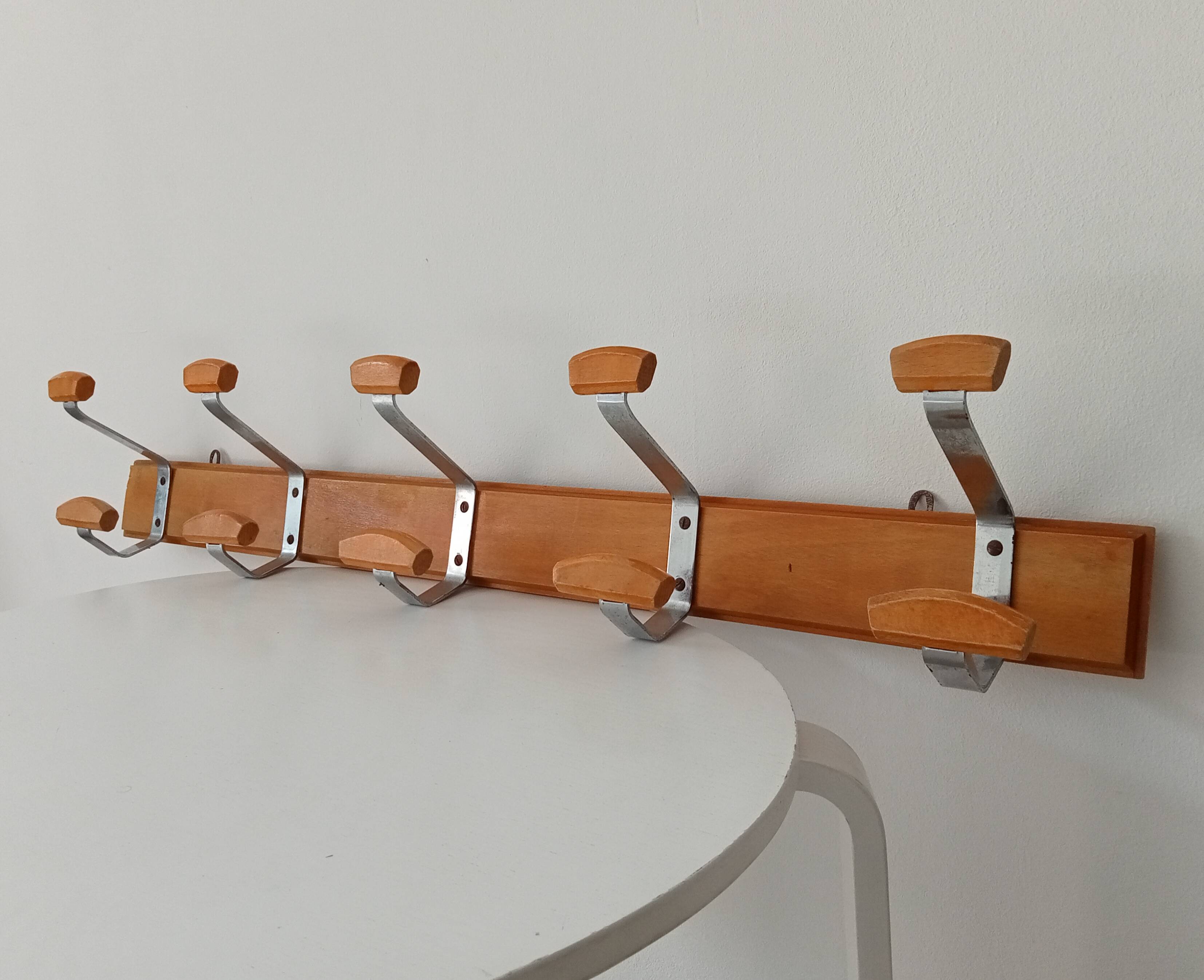 Vintage wall coat rack from the 60s/70s