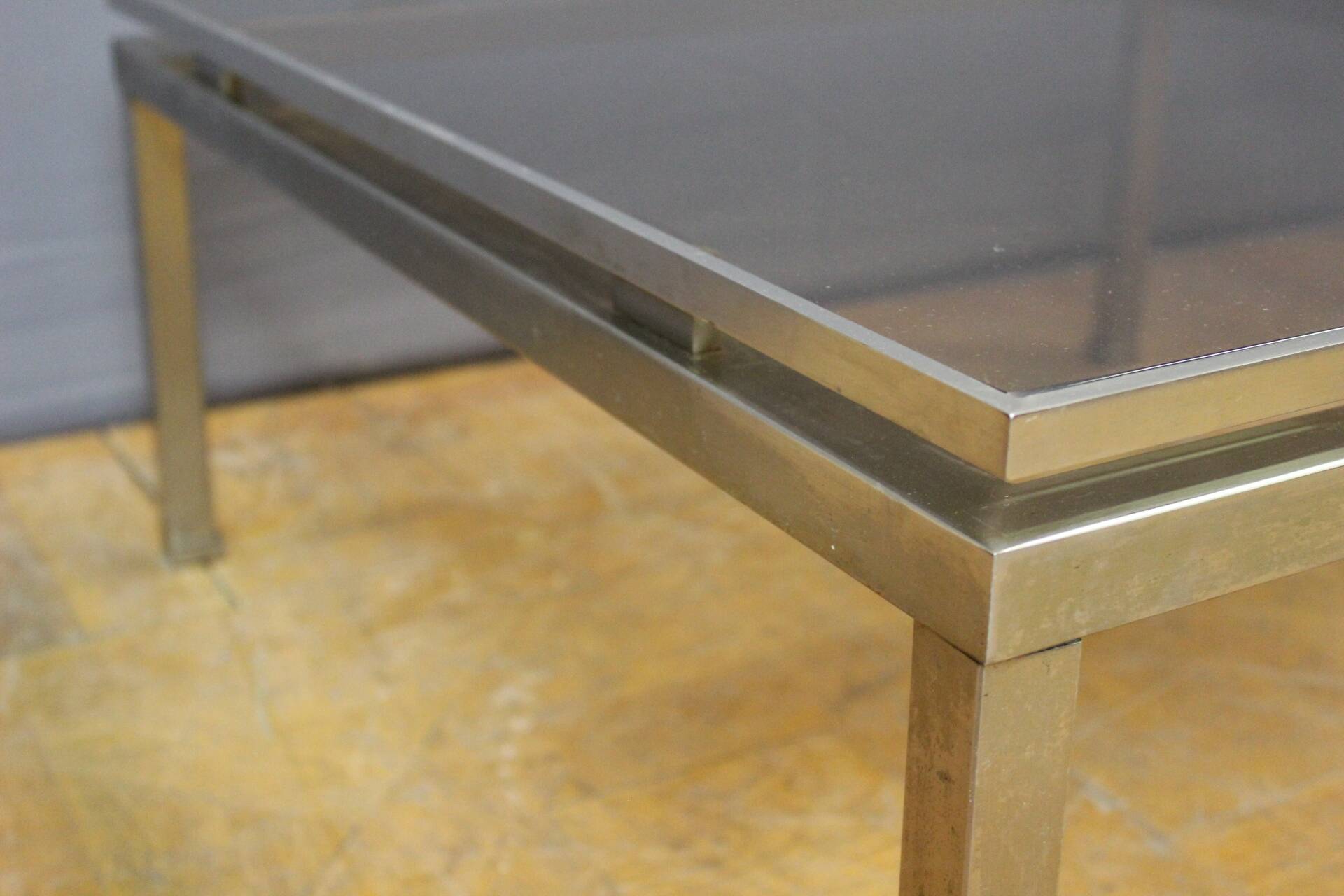 Table Basse carrée par Guy Lefèvre pour la maison Jansen vers 1970