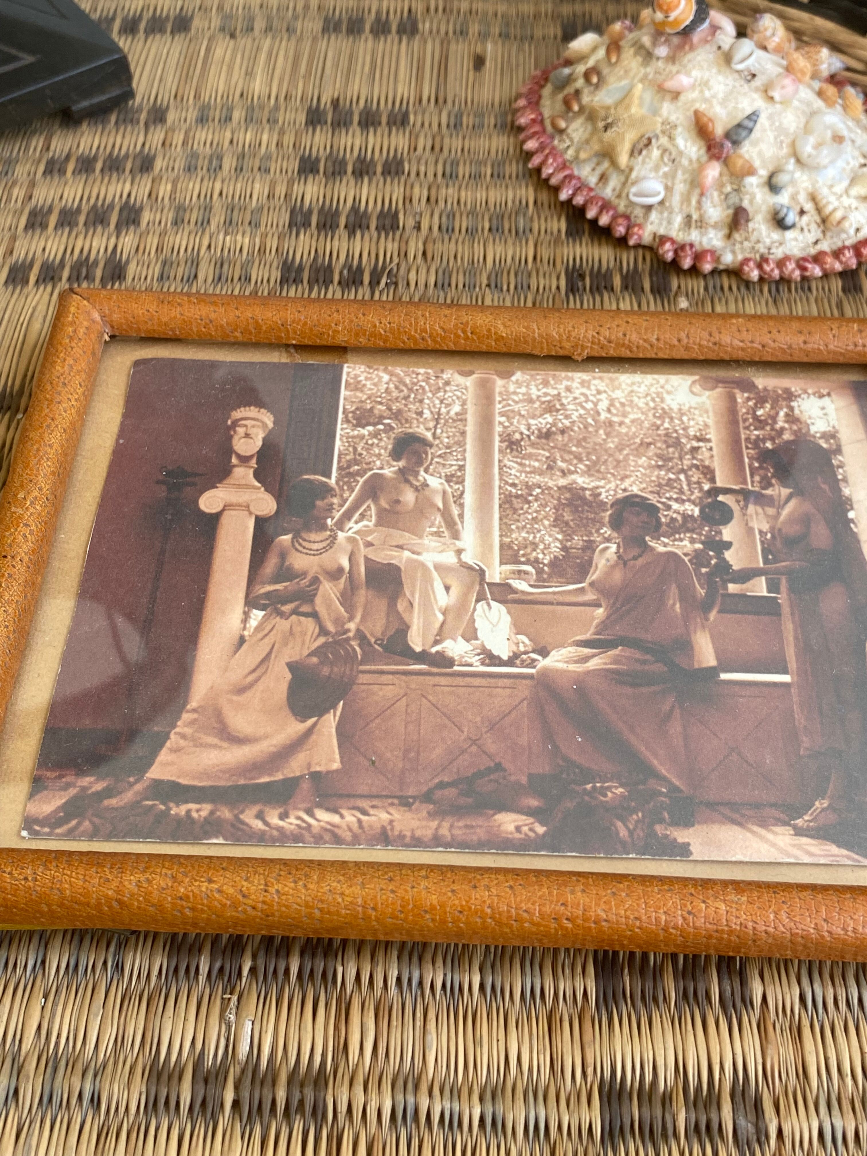 Frame in leather 60s