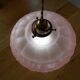 Art Deco pendant lamp in pink frosted glass